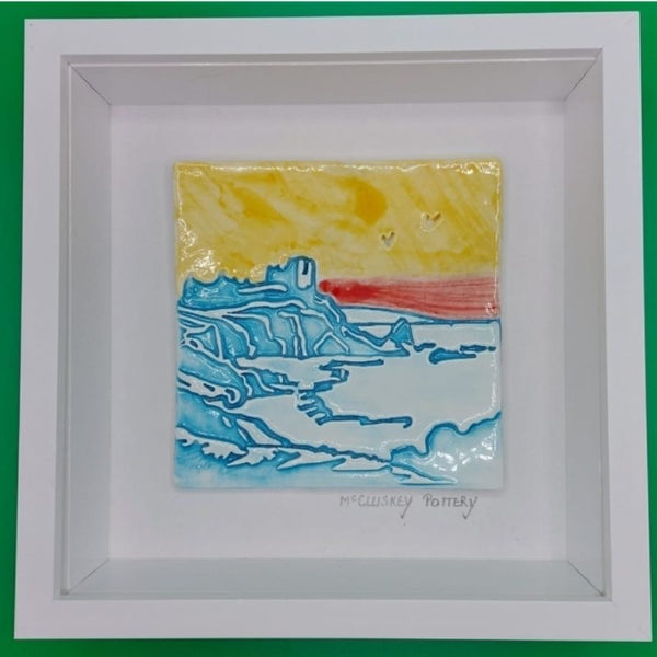 Dunluce Castle Sunset Tile