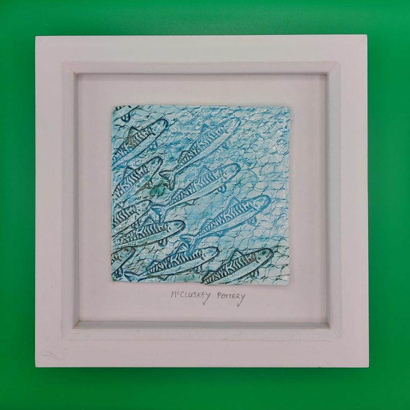 Mackerel Shoal Framed Tile